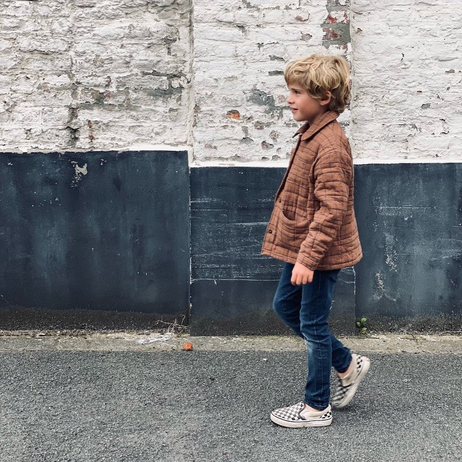 Veste Kamal | Carreaux marron-Apaches Collections-Super Châtaigne-outlet : Product type