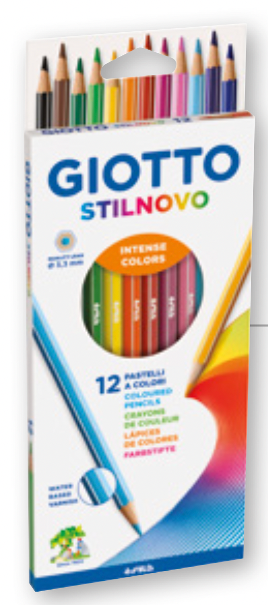 12 Crayons Stilnovo - Couleurs intenses-Giotto-Super Châtaigne-Matériel : Product type