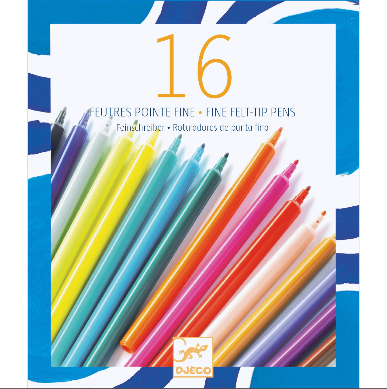 16 feutres pointes fines-Djeco-Super Châtaigne-Matériel : Product type