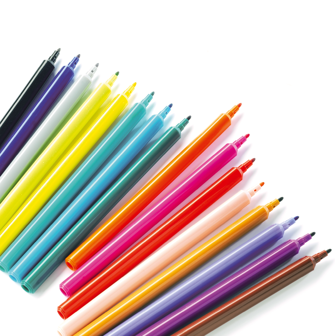 16 feutres pointes fines-Djeco-Super Châtaigne-Matériel : Product type