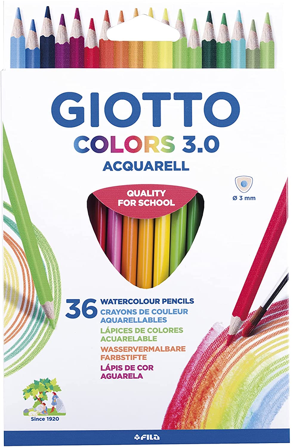 36 crayons de couleur Colors 3.0 Aquarell-Giotto-Super Châtaigne-Matériel : Product type
