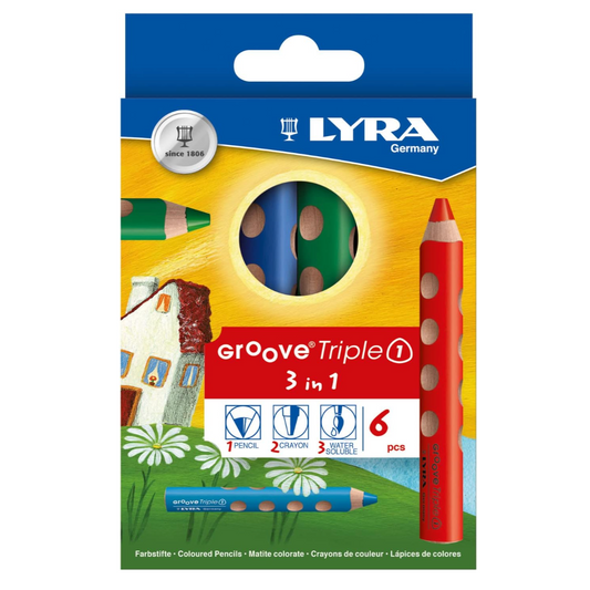 6 Crayons 3 en 1-Lyra-Super Châtaigne-Matériel : Product type