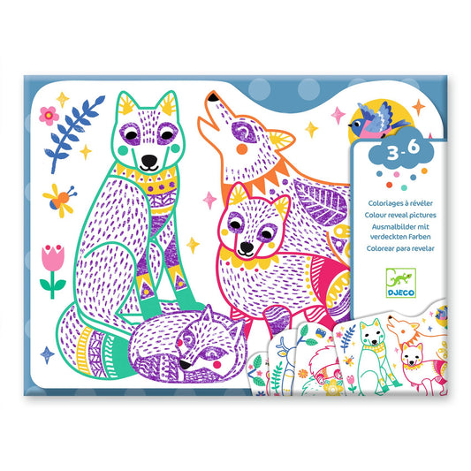 Coloriages à révéler Animaux | Familles de la forêt