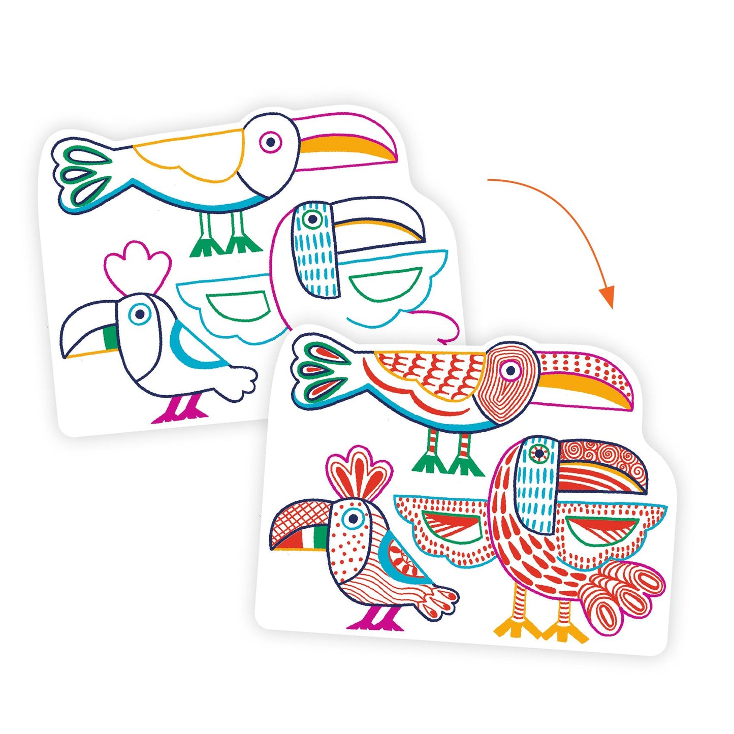 Coloriage à révéler animaux | Familles sauvages