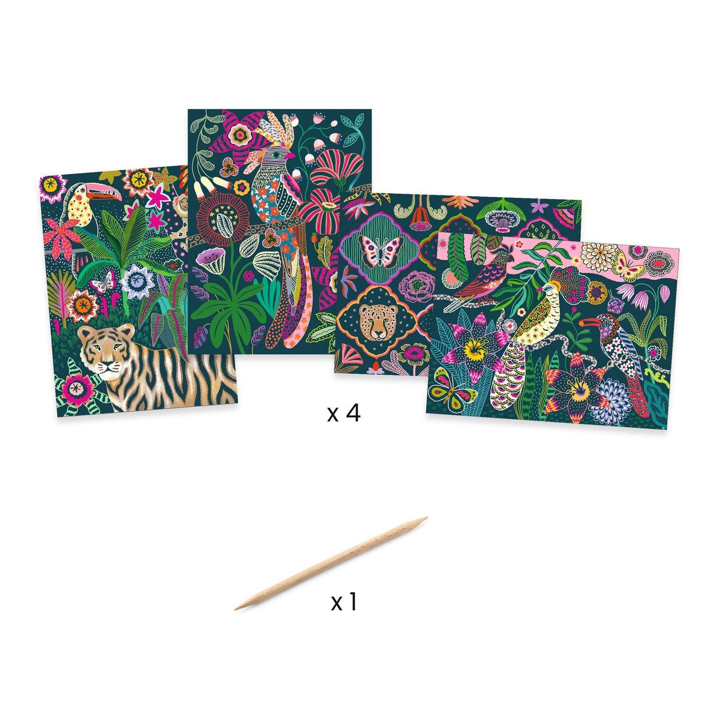 Cartes à gratter | Rococo jungle