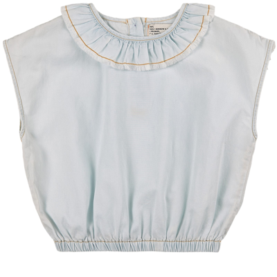 Blouse | Effet jean délavé-Piu Piu Chick-Super Châtaigne-outlet : Product type