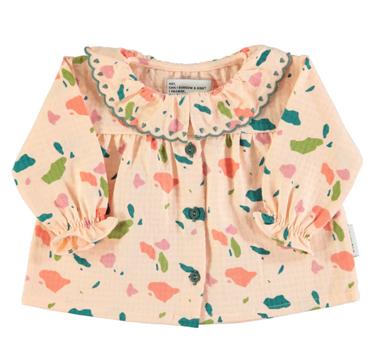 Blouse | Rose avec formes-Piu Piu Chick-Super Châtaigne-Blouses & Chemises : Product type