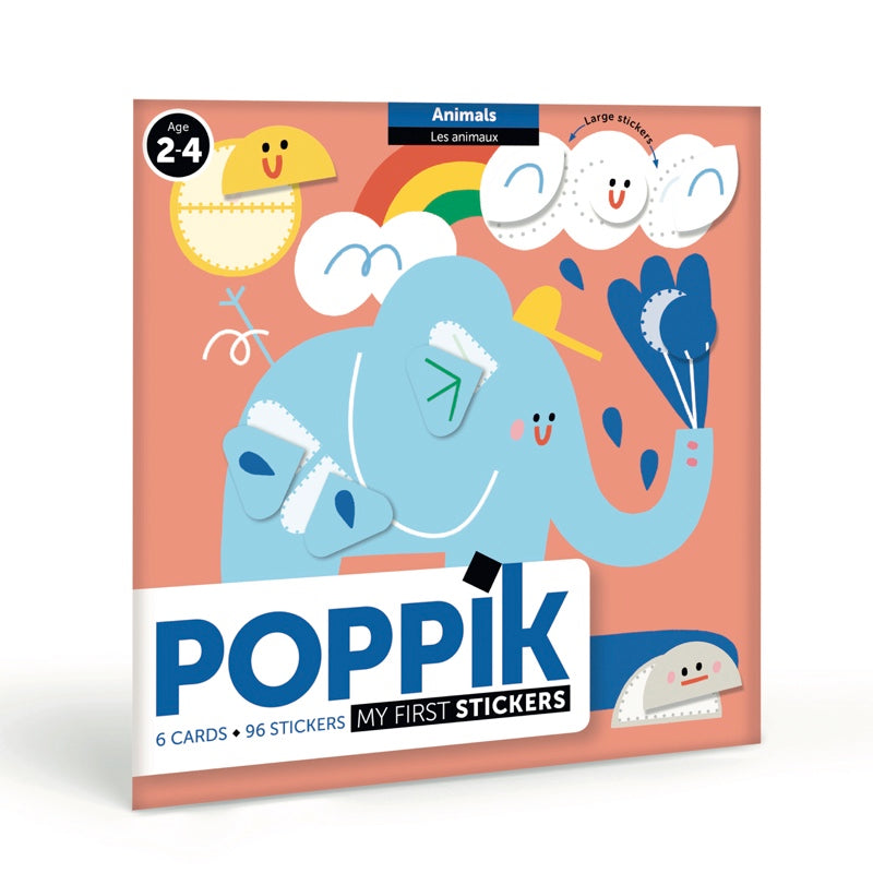 Cartes et gommettes pédagogiques - Animaux-Poppik-Super Châtaigne-Collages & Coloriages : Product type