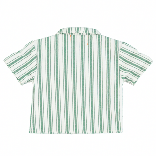 Chemise T-shirt | Rayures vertes-Super Châtaigne-Super Châtaigne-Blouses & Chemises : Product type