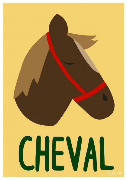 Cheval - Wolfnoodle-Sergent Paper-Super Châtaigne-affiche : Product type