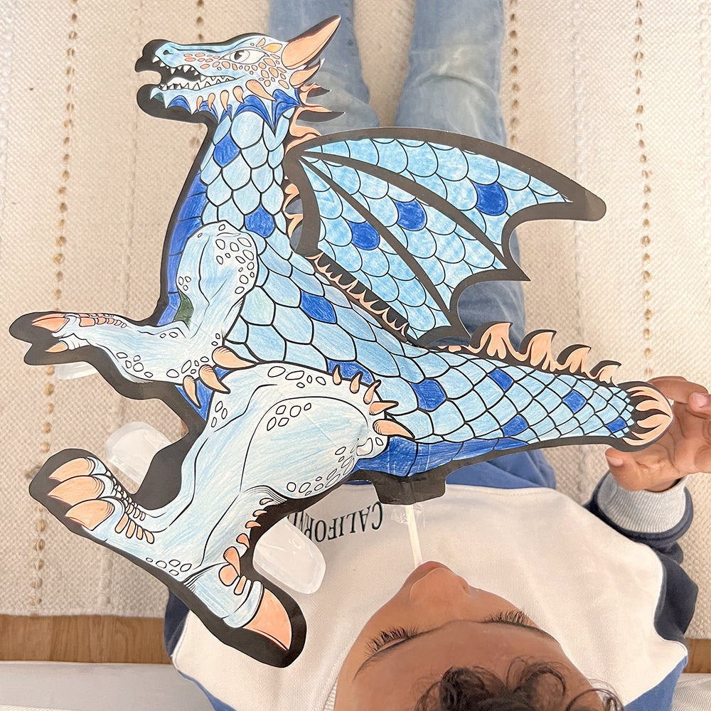 Coloriage 3D gonflable | Dragon + Tattoos !-Ara Creative-Super Châtaigne-Collages & Coloriages : Product type