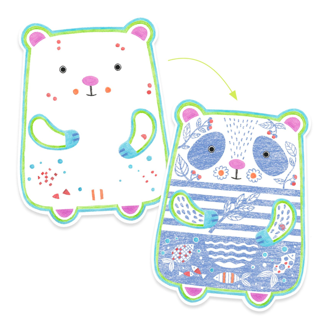 Coloriages à révéler | Animaux sauvages-Djeco-Super Châtaigne-Collages & Coloriages : Product type