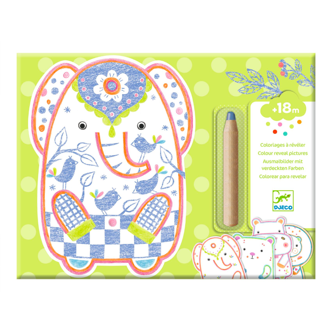Coloriages à révéler | Animaux sauvages-Djeco-Super Châtaigne-Collages & Coloriages : Product type