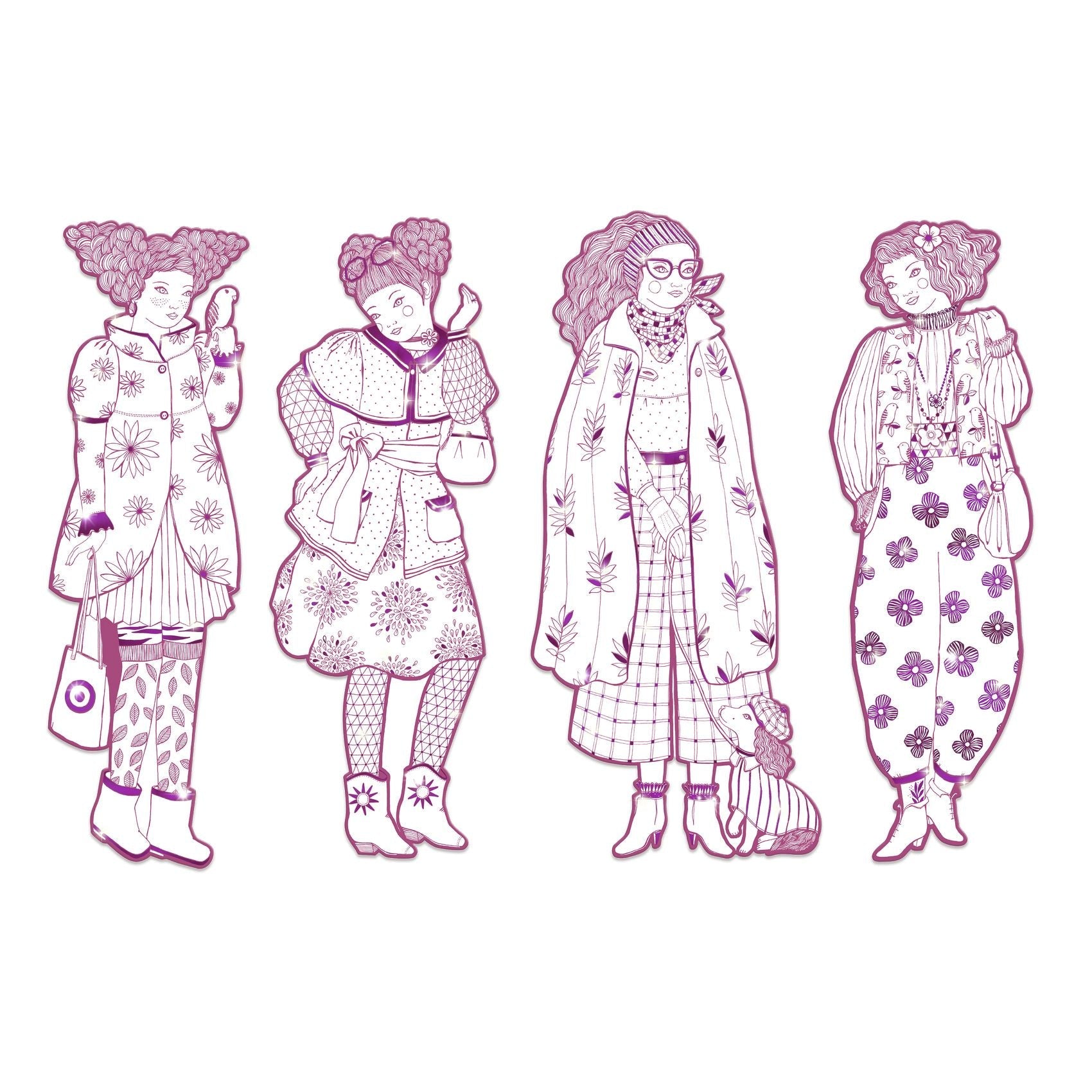 Coloriages géants | Mode Rosemary-Djeco-Super Châtaigne-Collages & Coloriages : Product type