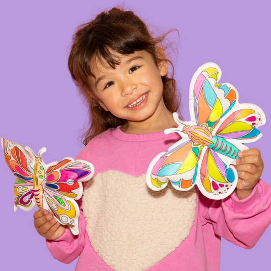 Coloriages gonfables 3D | Papillons & strass !-Ara Creative-Super Châtaigne-Collages & Coloriages : Product type