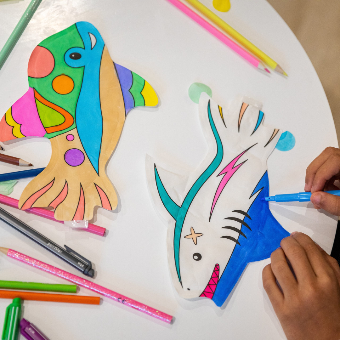 Coloriages gonflables 3D | Requin & dauphin-Ara Creative-Super Châtaigne-Collages & Coloriages : Product type