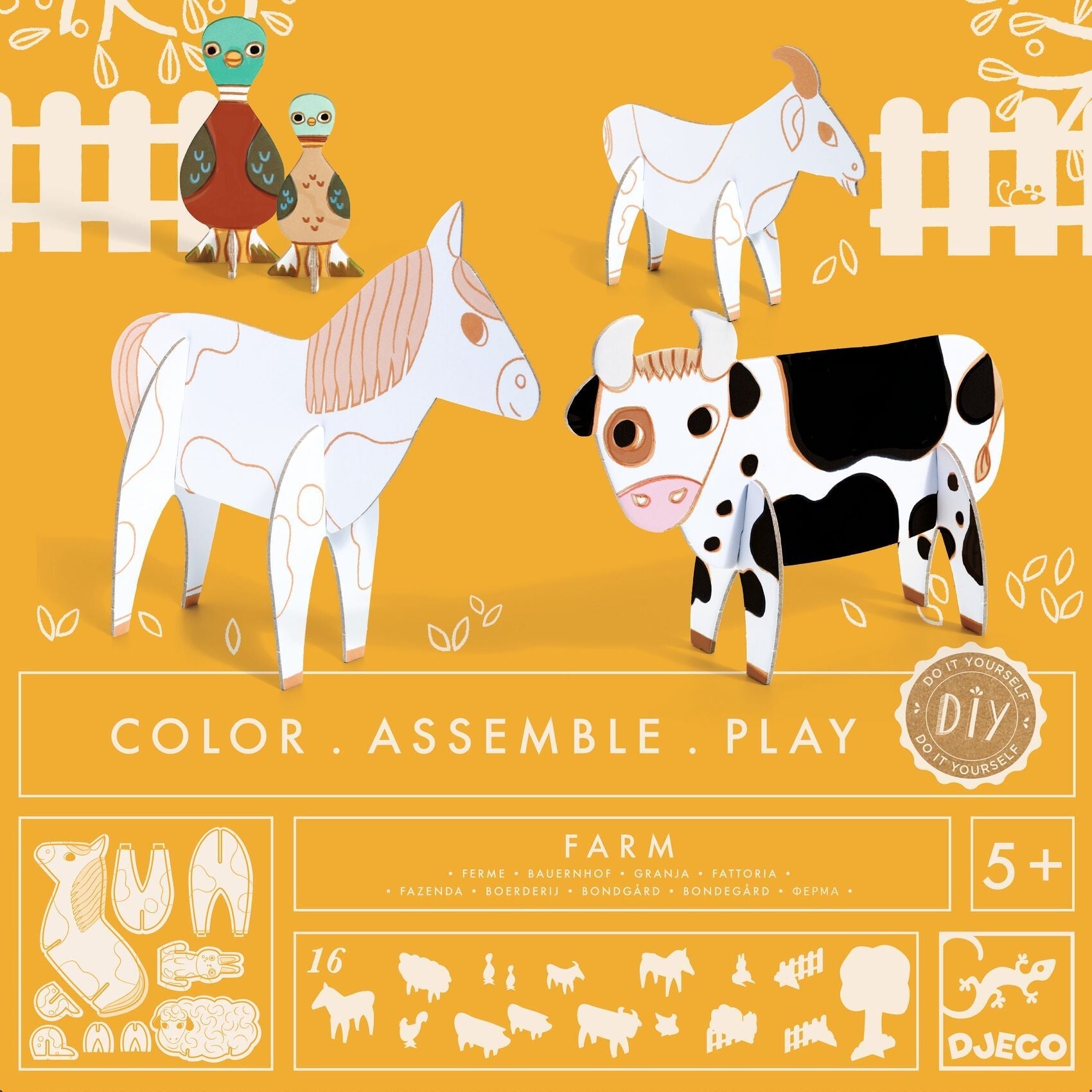 Colorie Assemble Joue | La ferme-Djeco-Super Châtaigne-Création & Fabrication : Product type