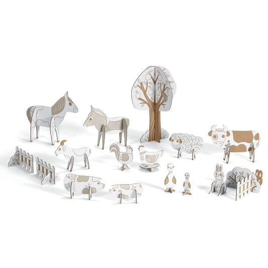 Colorie Assemble Joue | La ferme-Djeco-Super Châtaigne-Création & Fabrication : Product type