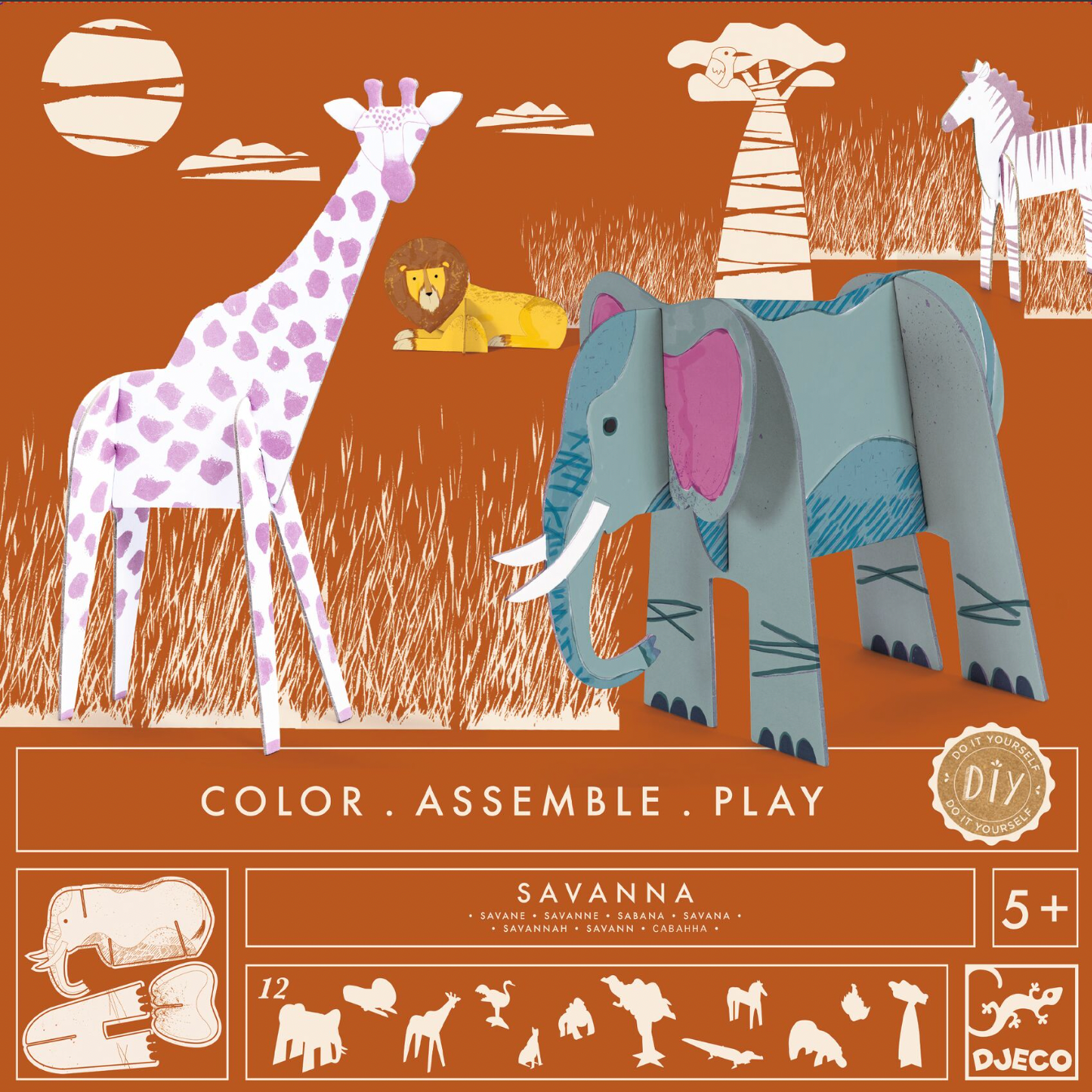 Colorie Assemble Joue | Savane-Djeco-Super Châtaigne-Création & Fabrication : Product type