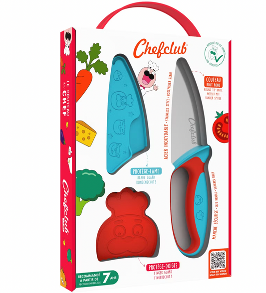 Couteau Chefclub Kids Bleu & Rouge-Chefclub-Super Châtaigne-Cuisine et Jardinage : Product type