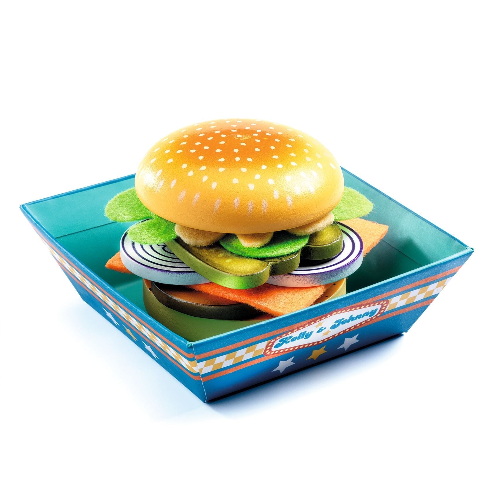Cuisine - Kelly & Johnny - Préparer des burgers + menu-Djeco-Super Châtaigne-Imitation : Product type