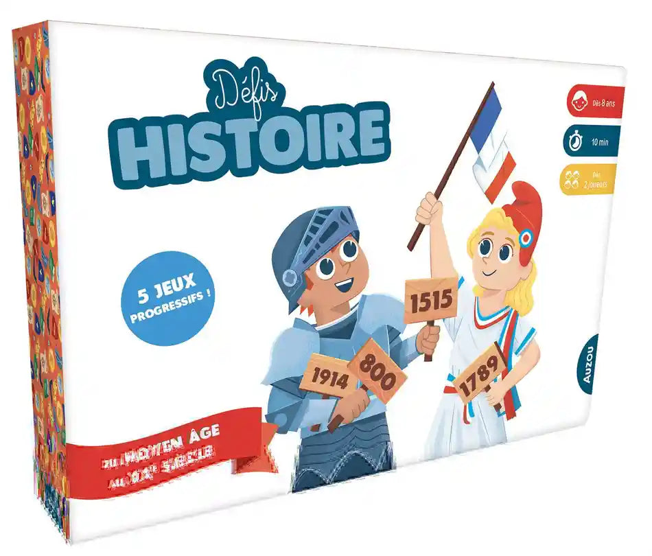 Défis Histoire - Du Moyen Age au XXe siècle-Auzou-Super Châtaigne-Jeux éducatifs : Product type