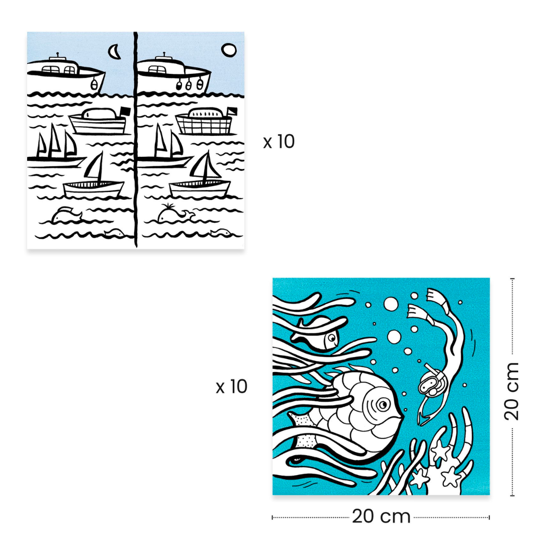 Distributeur de coloriages | Océan-Djeco-Super Châtaigne-Collages & Coloriages : Product type
