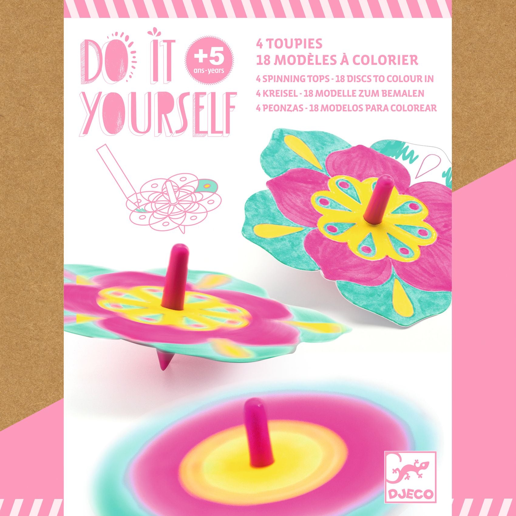 Do It Yourself - Toupies Fleurs-Djeco-Super Châtaigne-Création & Fabrication : Product type