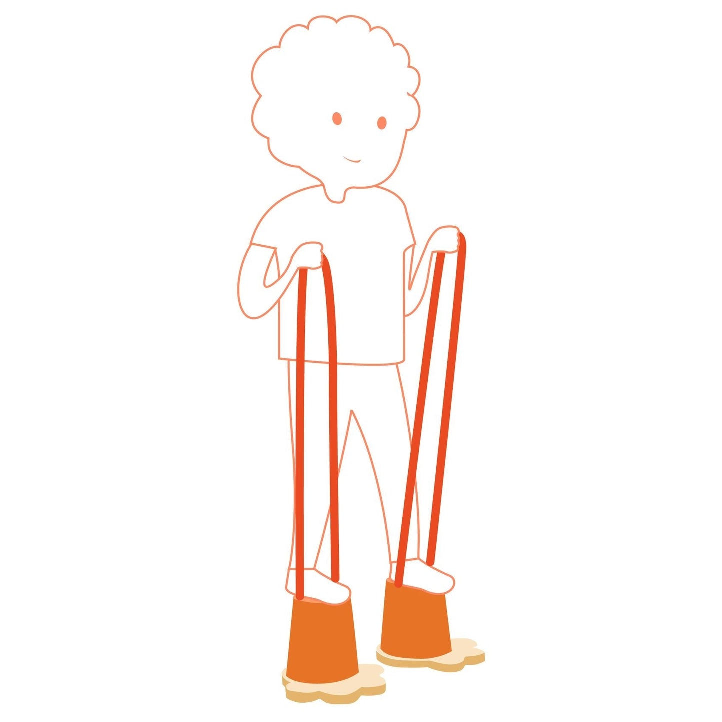 Échasses en bois - Pattoons-Djeco-Super Châtaigne-Jeux d'extérieur : Product type