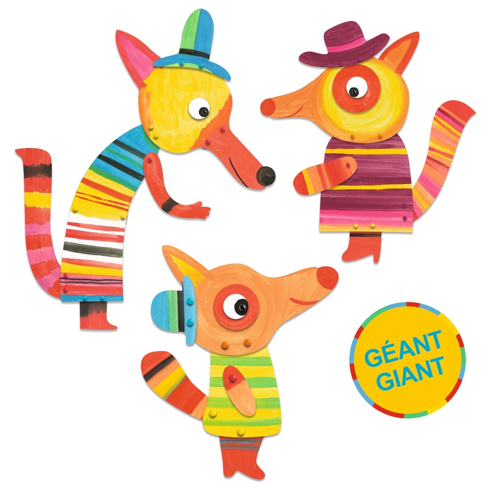 Fabrique tes personnages - La famille Renard-Djeco-Super Châtaigne-Création & Fabrication : Product type