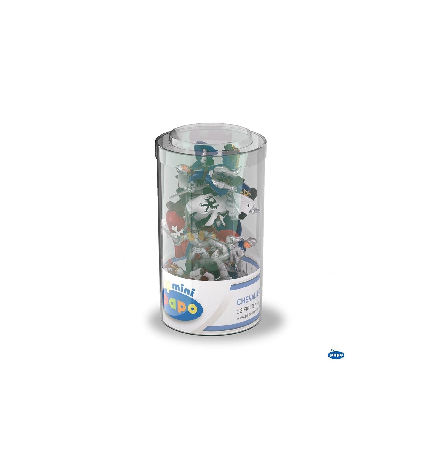 Figurine - Mini PLUS Chevaliers (Tube, 12 figurines)-Papo-Super Châtaigne-Imitation : Product type