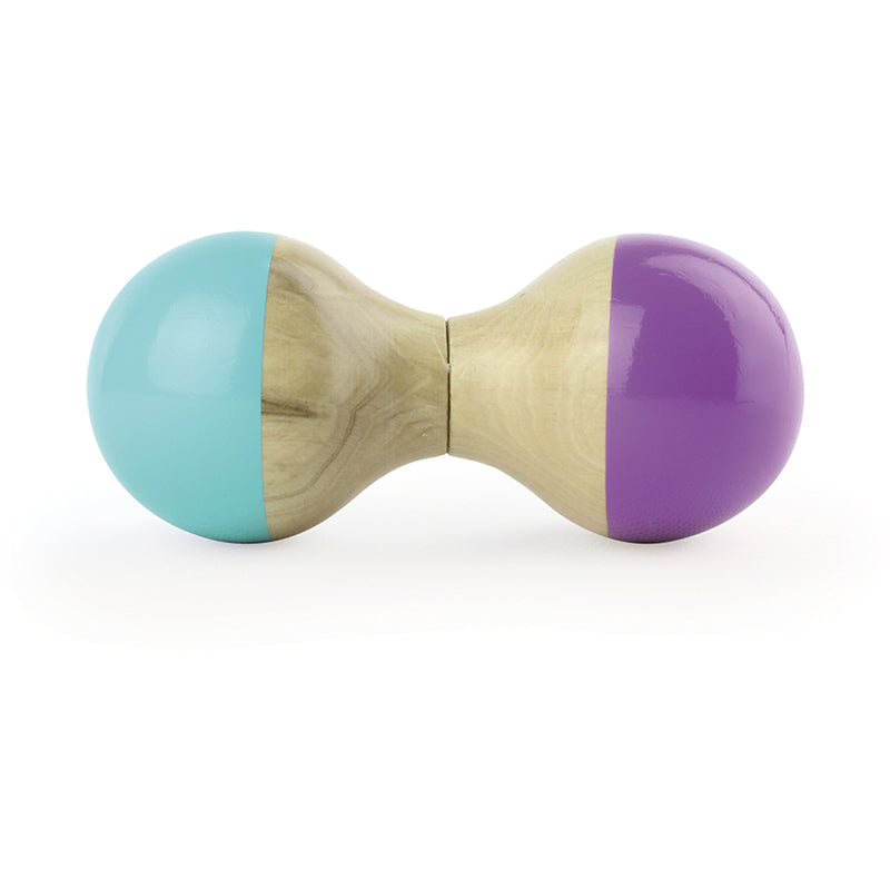 Hochet en bois | Turquoise & violet-Vilac-Super Châtaigne-Musique : Product type