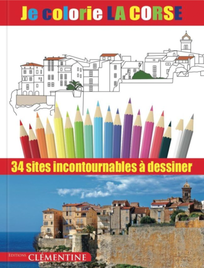 Je colorie la Corse + Crayons-Éditions Clémentine-Super Châtaigne-Collages & Coloriages : Product type