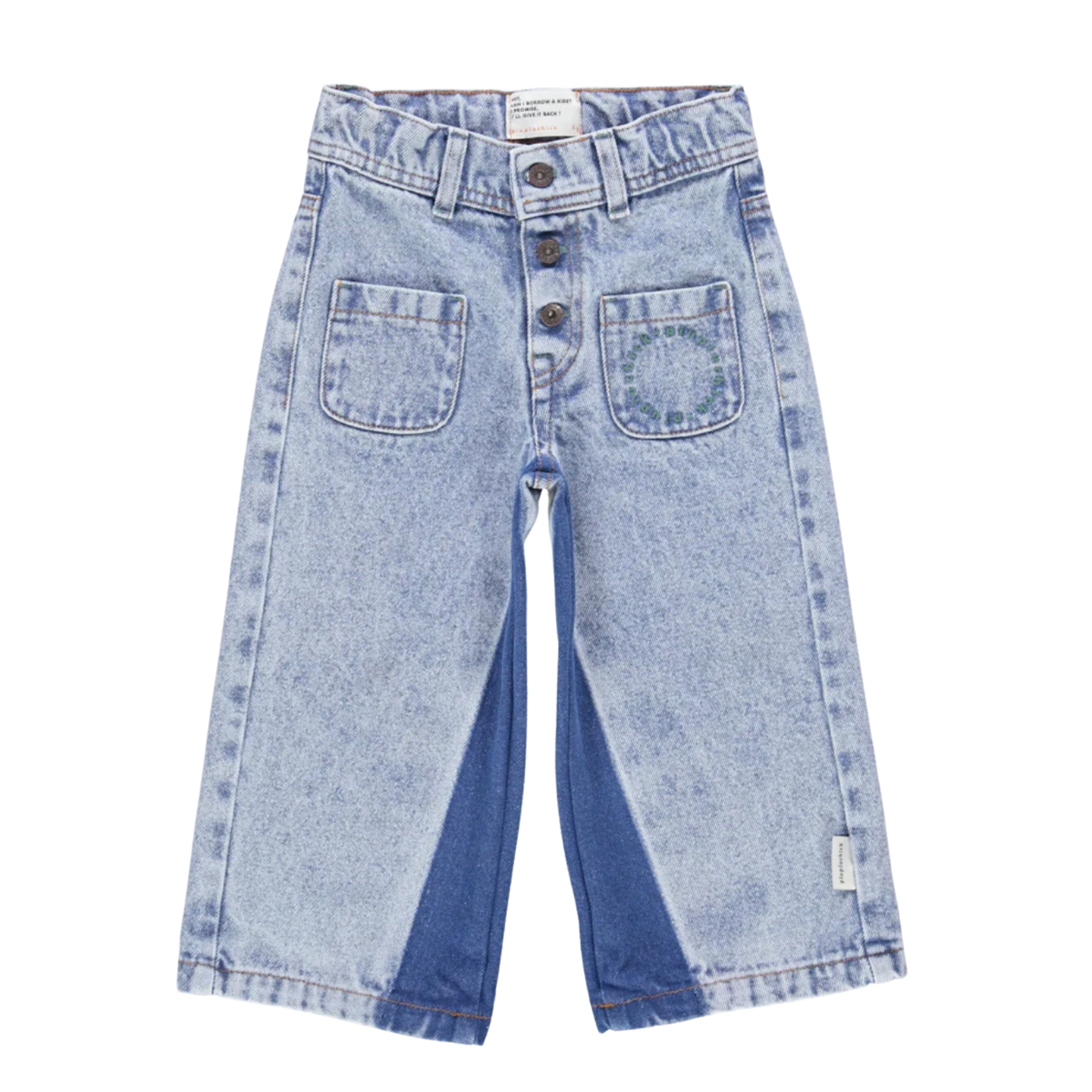 Jeans large| Délavé-Piu Piu Chick-Super Châtaigne-Pantalons, Leggins & Jeans : Product type