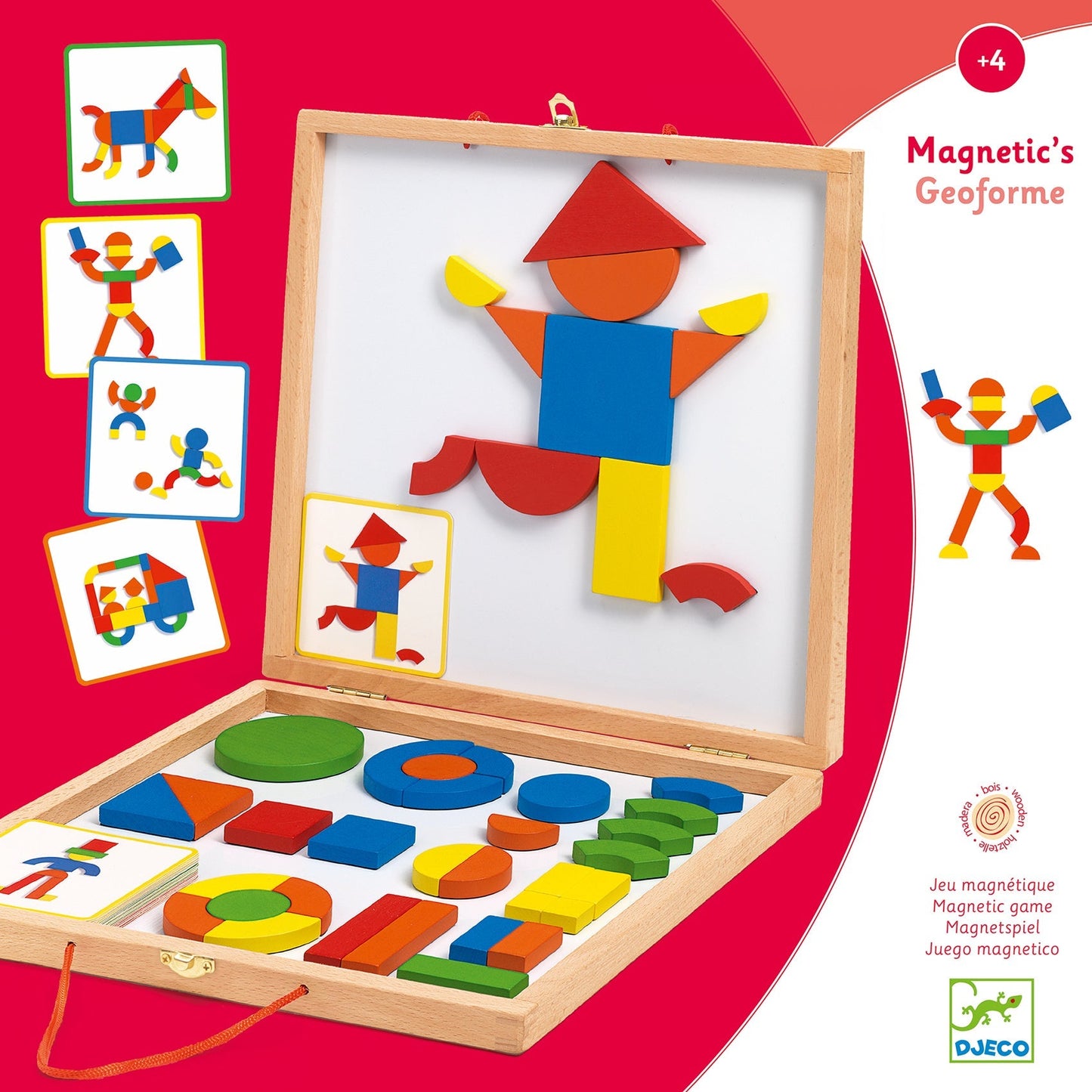 Jeu de formes géométriques | Géoforme Magnétic's-Djeco-Super Châtaigne-Jeux éducatifs : Product type