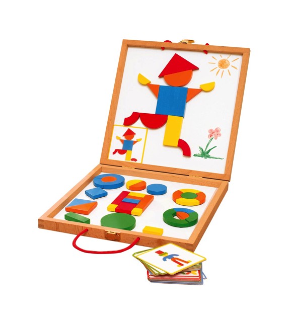 Jeu de formes géométriques | Géoforme Magnétic's-Djeco-Super Châtaigne-Jeux éducatifs : Product type