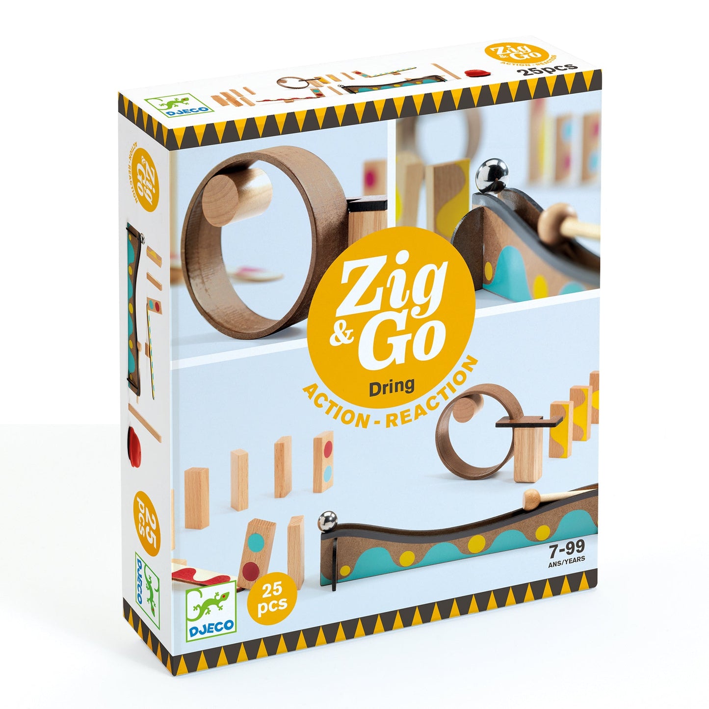 Jeu de réaction | Zig & Go - 25 pcs-Djeco-Super Châtaigne-Création & Fabrication : Product type
