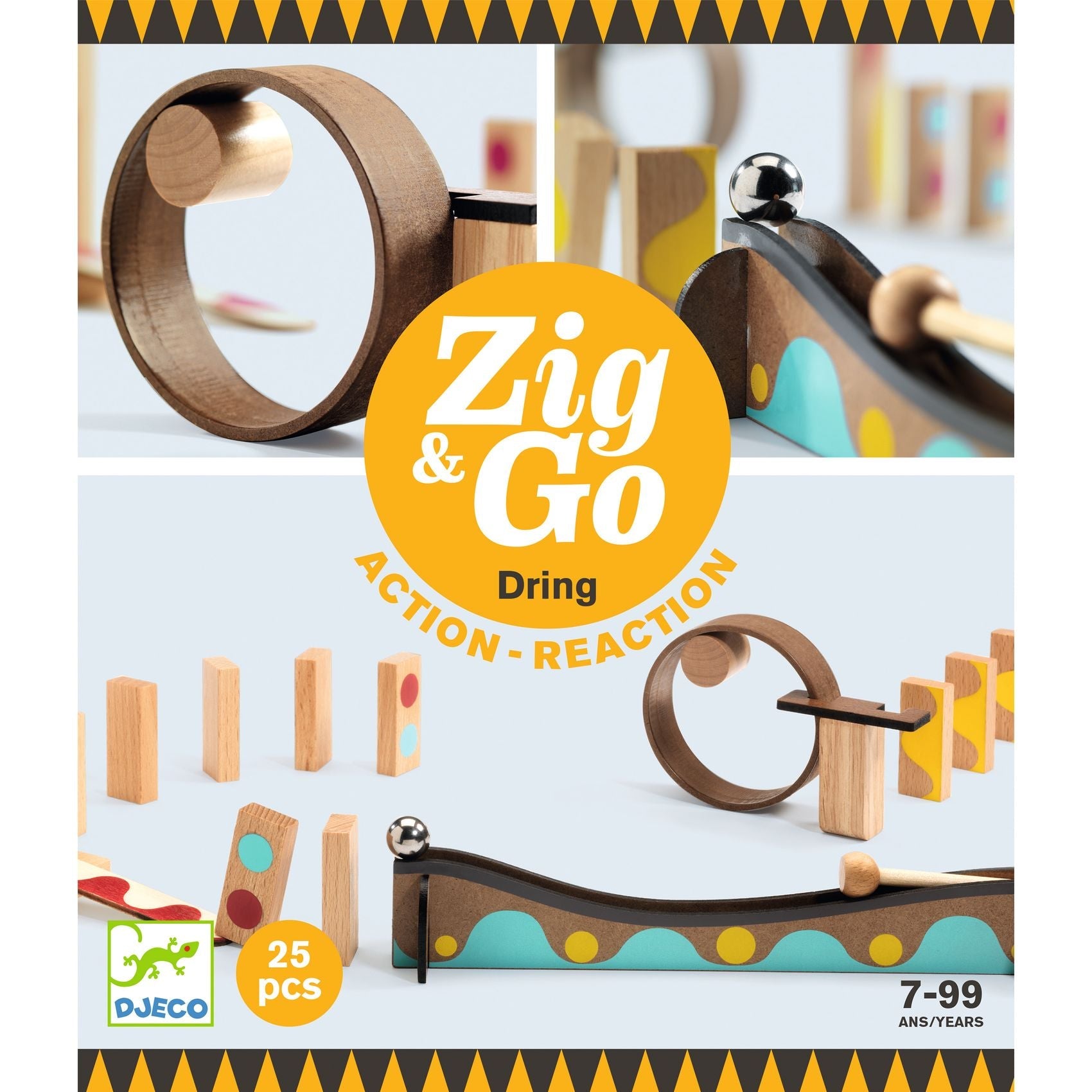 Jeu de réaction | Zig & Go - 25 pcs-Djeco-Super Châtaigne-Création & Fabrication : Product type