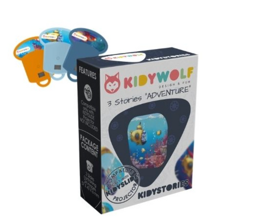 KIDYSTORIES - Histoires pour la lampe Kidyslide - Aventure-Kidywolf-Super Châtaigne-Imagination : Product type