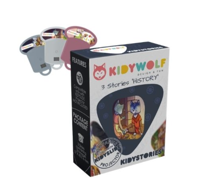 KIDYSTORIES - Histoires pour la lampe Kidyslide - Histoire-Kidywolf-Super Châtaigne-Imagination : Product type