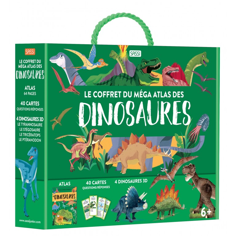 Le coffret du mega atlas des dinosaures-Sassi-Super Châtaigne-Jeux éducatifs : Product type