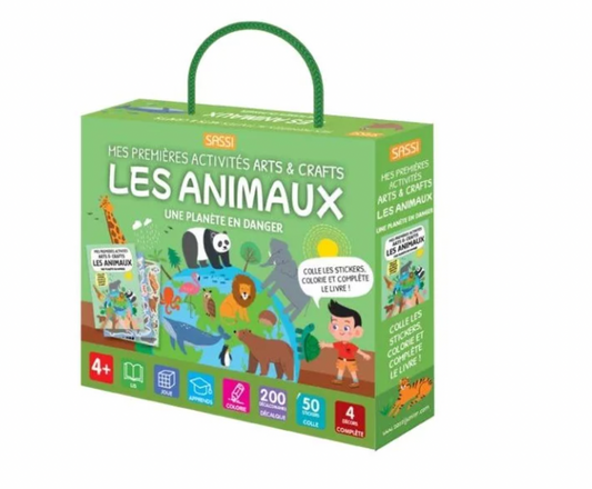 Les animaux - Arts & Crafts-Sassi-Super Châtaigne-Collages & Coloriages : Product type