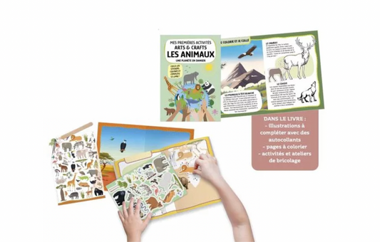 Les animaux - Arts & Crafts-Sassi-Super Châtaigne-Collages & Coloriages : Product type