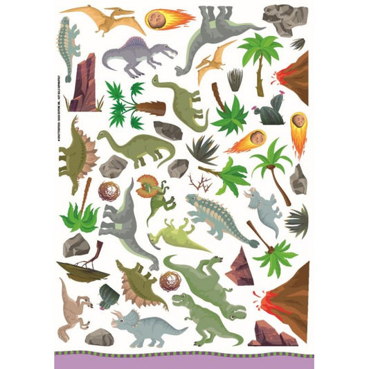 Les dinosaures - Arts & Crafts-Sassi-Super Châtaigne-Collages & Coloriages : Product type