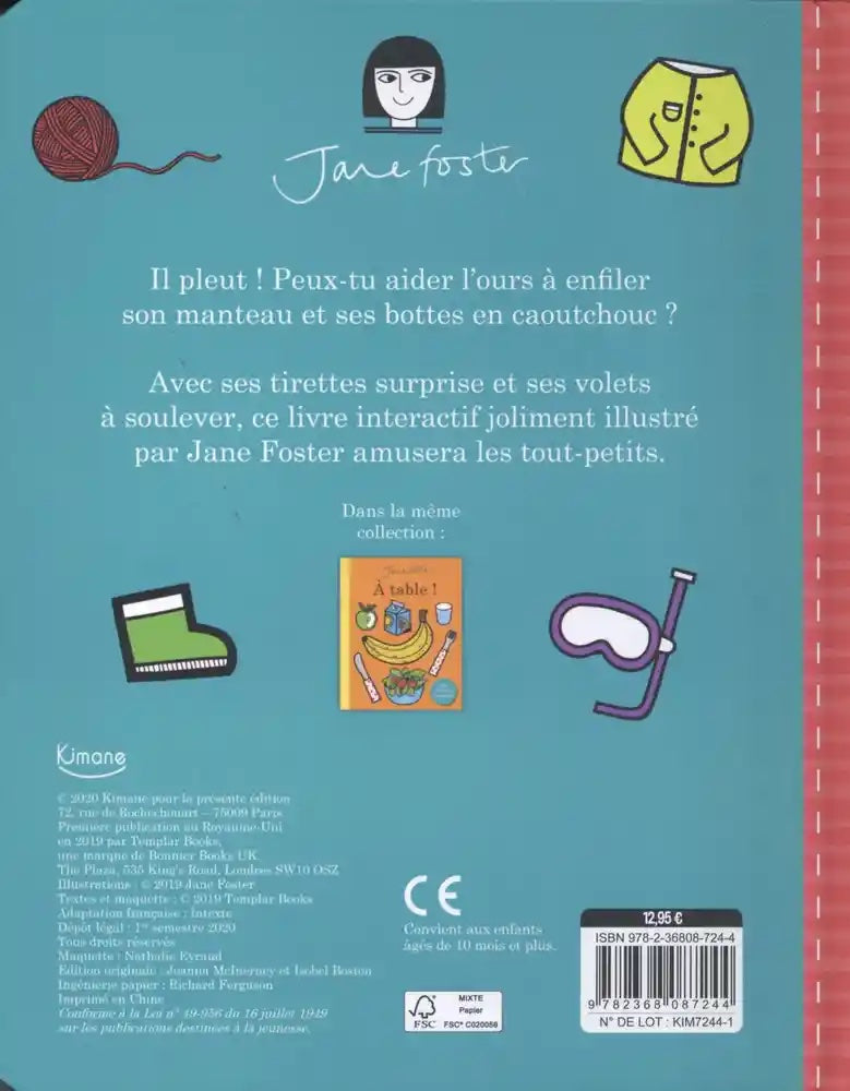 Les habits - Jane Foster-Éditions Kimane-Super Châtaigne-Livres & Cie : Product type