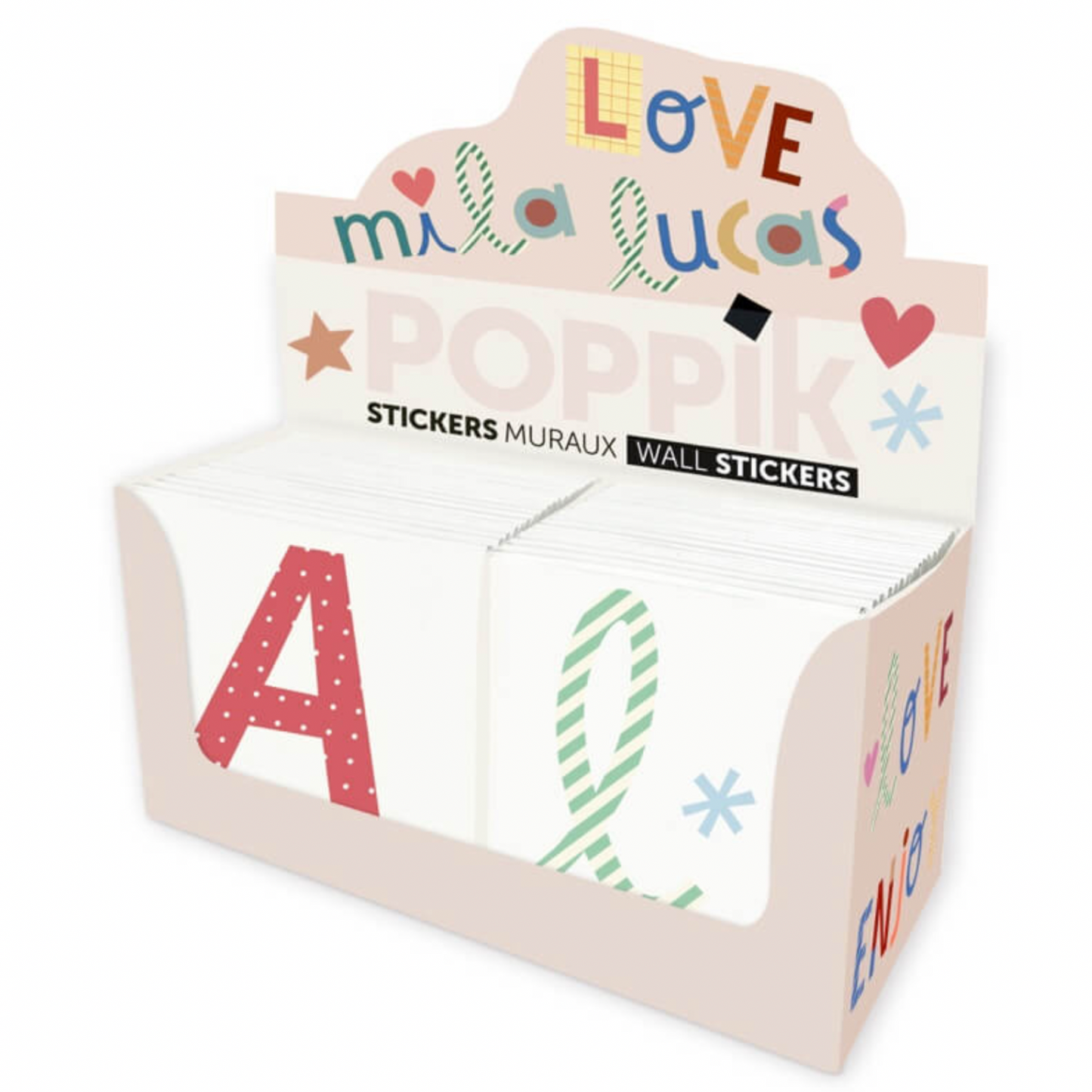 Lettres autocollantes | Majuscules-Poppik-Super Châtaigne-décoration : Product type