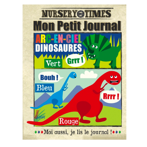 Livre en tissu | Dino-Jaune citron-Super Châtaigne-Livres & Cie : Product type
