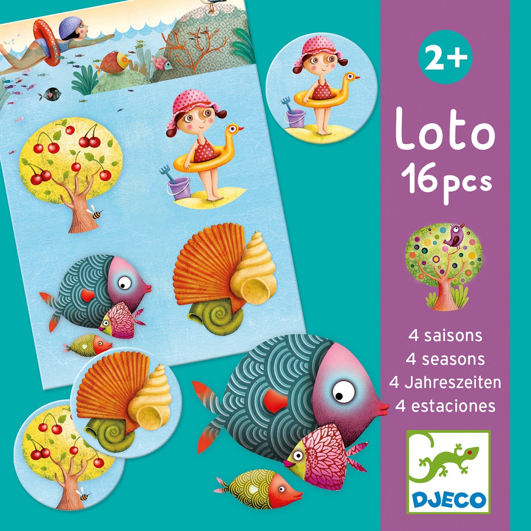 Loto | Les 4 saisons-Djeco-Super Châtaigne-Jeux éducatifs : Product type