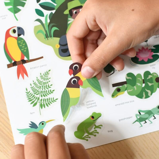 Mini Poster pédagogique - Le vert-Poppik-Super Châtaigne-Collages & Coloriages : Product type