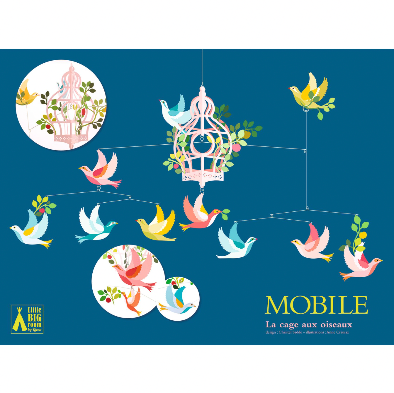 Mobile - La cage aux oiseaux-Djeco-Super Châtaigne-Mobile : Product type